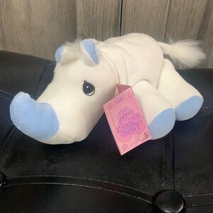 Precious Moments Tender Tails White Rhinoceros Rhino Plush Beanie With Tag